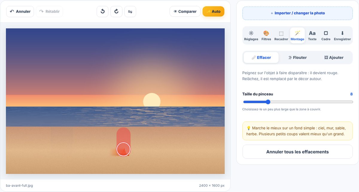 Effacer un objet et le remplacer avec Studio Ciel