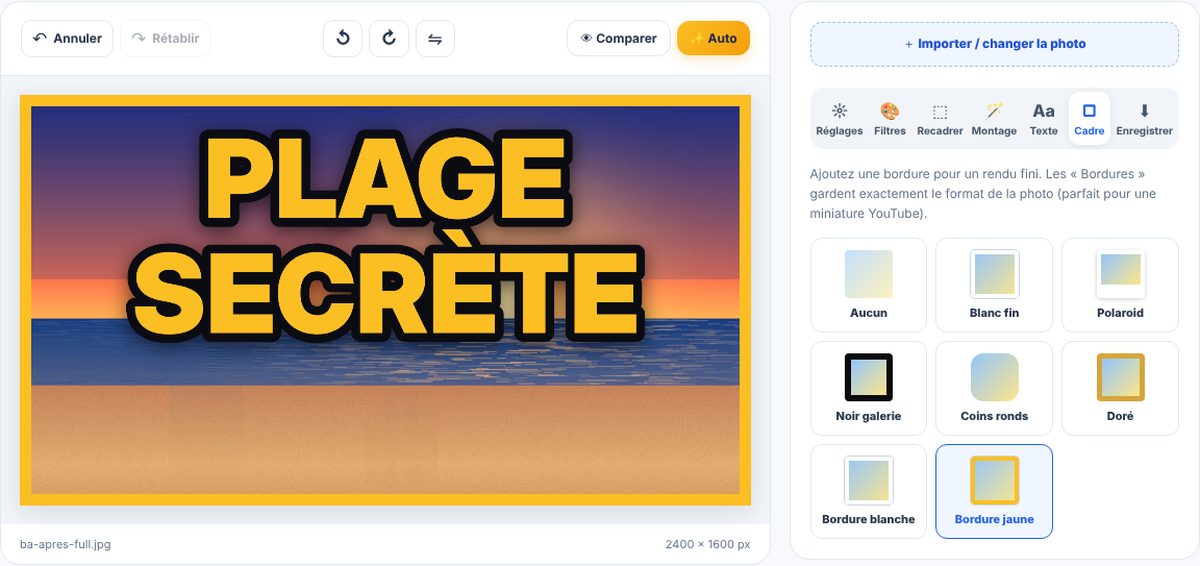 Créer une miniature YouTube avec Studio Ciel